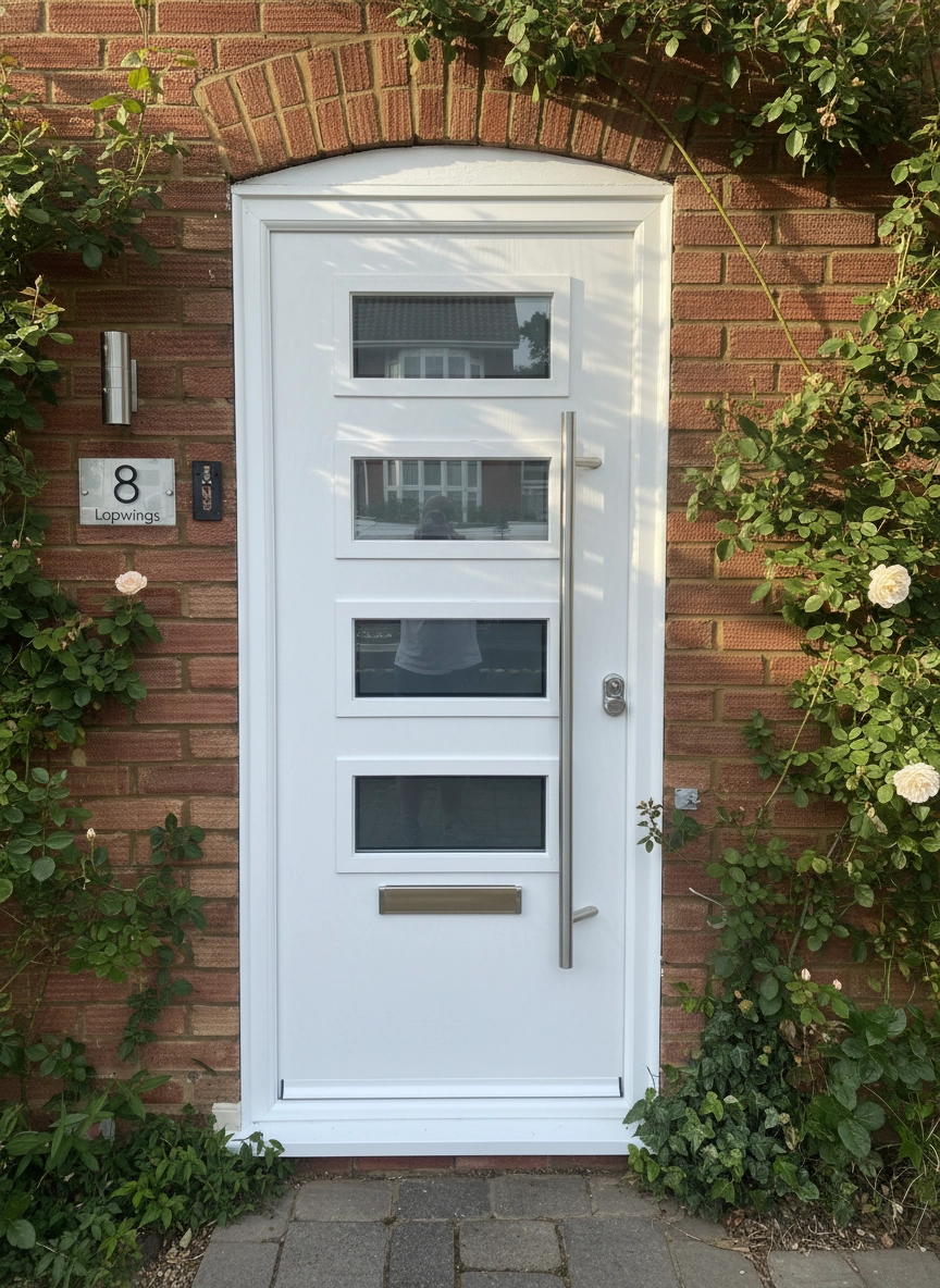 Sleek Modern White Door